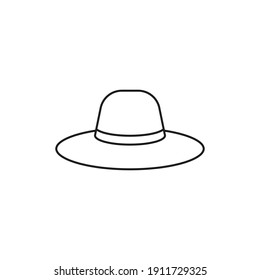 Hat icon. Line style. Vector. 