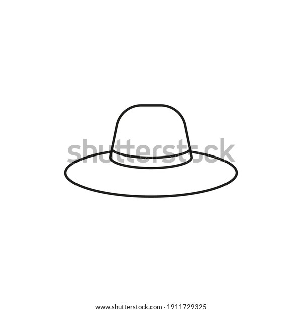 Hat icon. Line style. Vector.\
