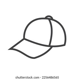 
hat icon line vector illustration