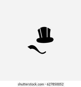 Top Hat Vector Icons Set Isolated Stock Vector (Royalty Free ...