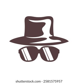 Hat icon logo design template