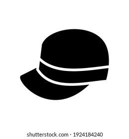 Icono de sombrero o logotipo símbolo de signo aislado ilustración vectorial - iconos vectoriales de estilo negro de alta calidad
