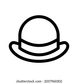 Icono de sombrero o logotipo símbolo de signo aislado ilustración vectorial - iconos vectoriales de estilo negro de alta calidad
