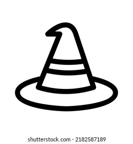 Hut-Symbol oder Logo einzeln auf Zeichensymbolen, Vektorgrafik - hochwertige Vektorsymbole in schwarzem Stil
