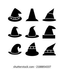 Icono de sombrero o logotipo símbolo de signo aislado ilustración vectorial - iconos vectoriales de estilo negro de alta calidad
