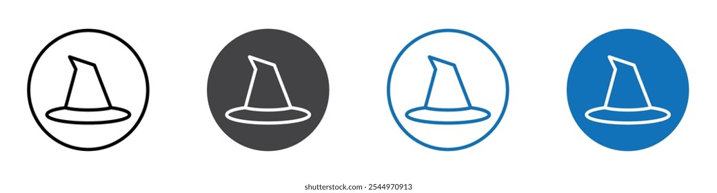 Hat icon Logo sign in thin line outline