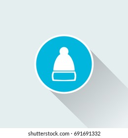 hat icon with long shadow