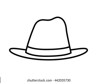 Hat icon. male cloth design. vector graphic