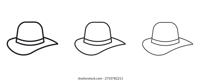 Hat icon in modern thin line style. Symbol Sign Graphic