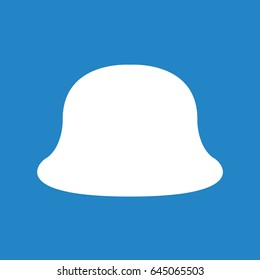 Hat icon on blue background