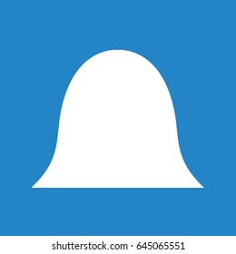 Hat icon on blue background