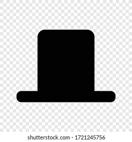 Hat icon on transparent grid