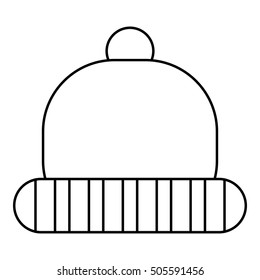 Hat icon. Outline illustration of hat vector icon for web