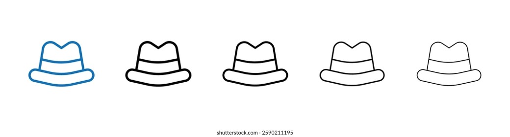 Hat Icon Outline vector logo for web ui