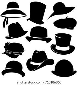 1,418 Men Fedora Hats Silhouette Images, Stock Photos & Vectors ...