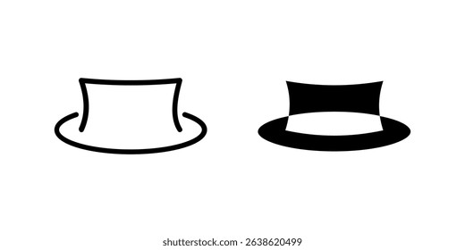 Hat icon set. Suitable for e-commerce websites, fashion apps, and online shopping platforms. Symbol of headwear, fashion, style, and accessory.