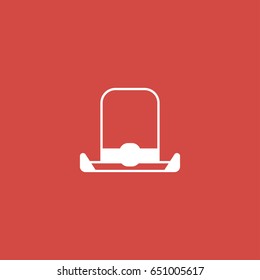 hat icon. sign design. red background