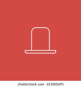 hat icon. sign design. red background