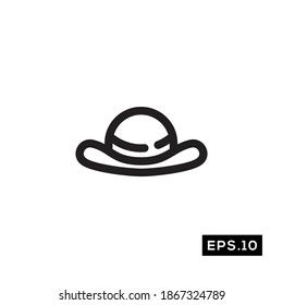 HAT Icon. Hat Silhouette Sign Logo Vector