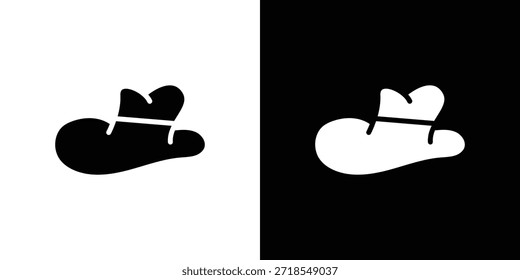 Ícone de chapéu silhueta vetor ilustração estilo plano isolado