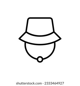 Icono de sombrero diseño simple en fondo blanco