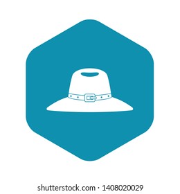 Hat icon. Simple illustration of hat vector icon for web