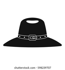 Hat icon. Simple illustration of hat vector icon for web