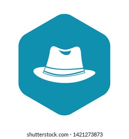 Hat icon in simple style on a white background vector illustration