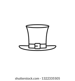 Hat icon. Simple thin line, outline vector of Saint Patrick's Day icons for UI and UX, website or mobile application