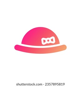 Hat icon solid gradient pink yellow illustration vector element and symbol perfect.
