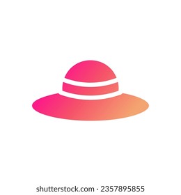 Hat icon solid gradient pink yellow illustration vector element and symbol perfect.