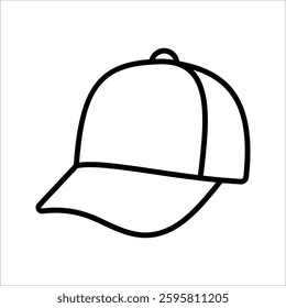 Hat Icon Symbol isolated white background. vector illustration. color editable.