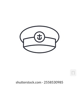 captain’s hat icon. captain’s hat Symbol sign for mobile concept and web design. Vector icon, Logo illustration, Vector graphics