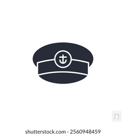 captain’s hat icon. captain’s hat Symbol sign for mobile concept and web design. Vector icon, Logo illustration, Vector graphics