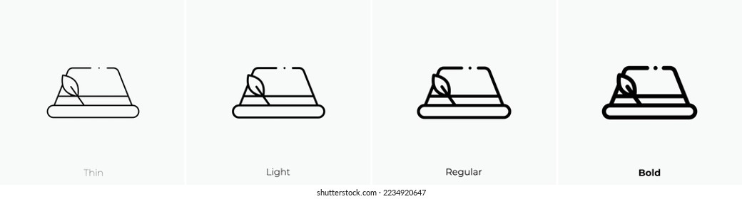 hat icon. Thin, Light Regular And Bold style design isolated on white background