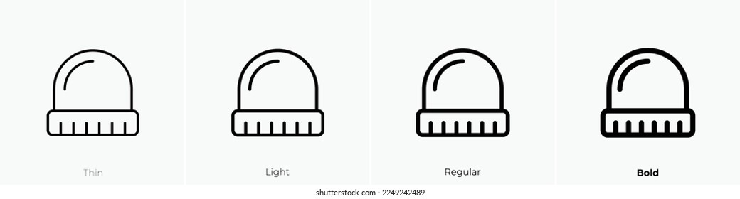 hat icon. Thin, Light Regular And Bold style design isolated on white background