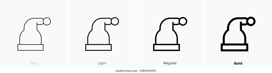 hat icon. Thin, Light Regular And Bold style design isolated on white background