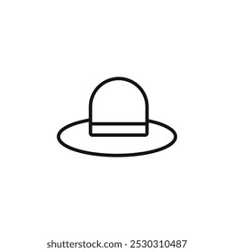 Hat Icon Thin line art isolated