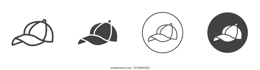 Hat icon Thin line art isolated