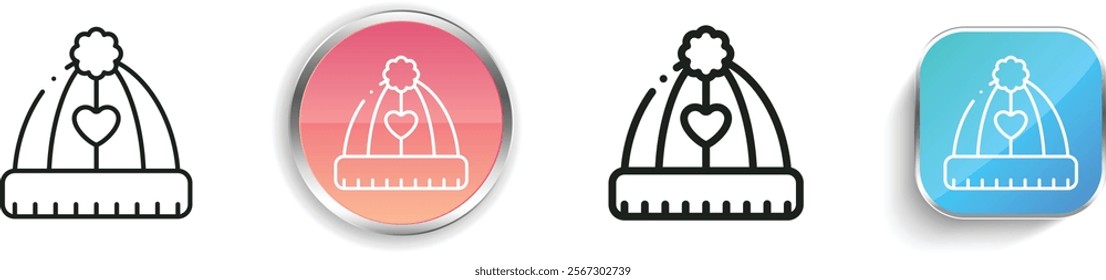 hat icon. Thin Linear, Regular and Button Style Design Isolated On White Background