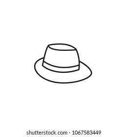 hat icon in trendy flat style 