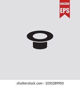 Hat icon in trendy isolated on grey background.Vector illustration.