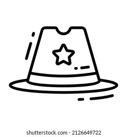hat icon, trendy Style, Isolated on White Background, Stock vector illustrations.