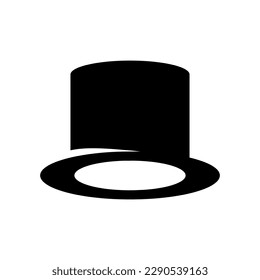 Hat icon vector. Bowler illustration sign. Headdress symbol.
