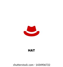hat icon. hat vector design. sign design. red color