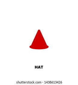 hat icon. hat vector design. sign design. red color