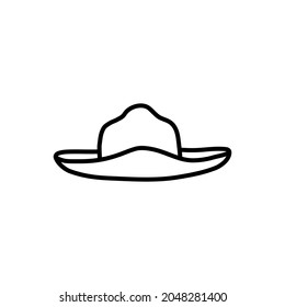 Hat icon vector. head wear illustration sign. reject symbol.