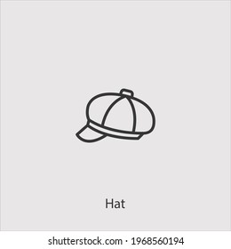 hat icon vector icon.Editable stroke.linear style sign for use web design and mobile apps,logo.Symbol illustration.Pixel vector graphics - Vector