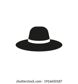 Hat icon. Vector illustration. Flat design.