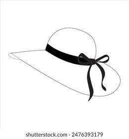 Hat icon. Vector illustration. Flat design. Man and women's hat icon , web icon Fashion. Vector illustration. Lady or women's beach hat . Elements of beach holidays